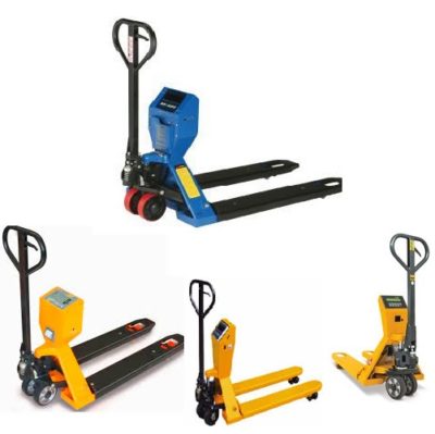 xe nâng tay có gắn cân