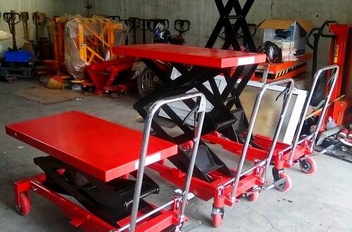 Xe nâng mặt bàn 500kg cao 1m/1,3m/1,5m/1,7m các loại